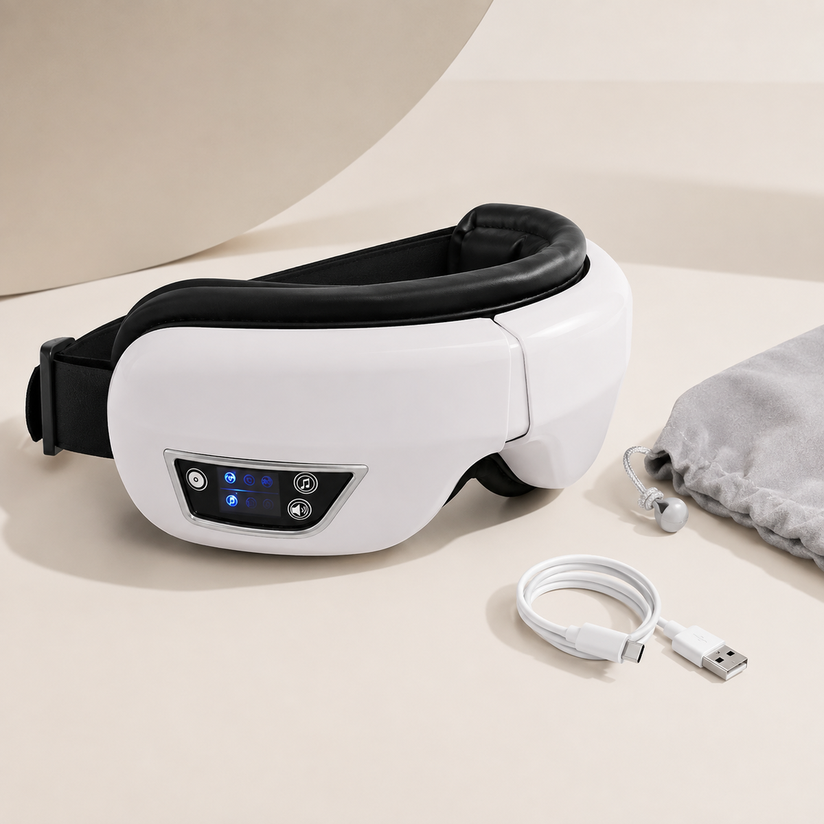 Masajeador Ocular Inteligente con Compresión de Aire, Calor y Música Bluetooth