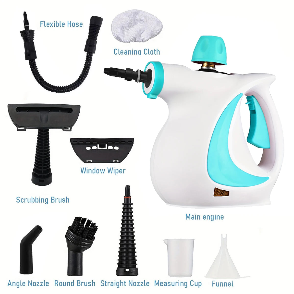 Limpiador a vapor portátil multifunción para cocina, baño y coche