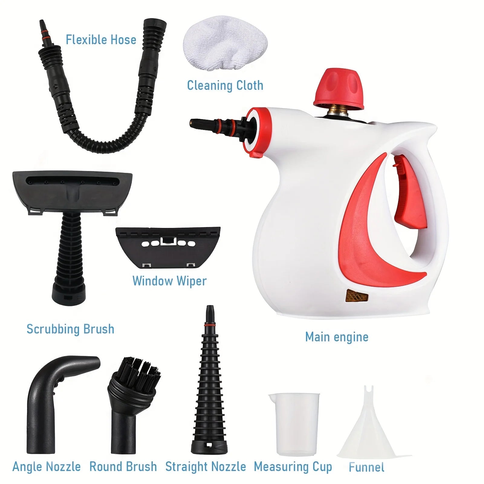 Limpiador a vapor portátil multifunción para cocina, baño y coche