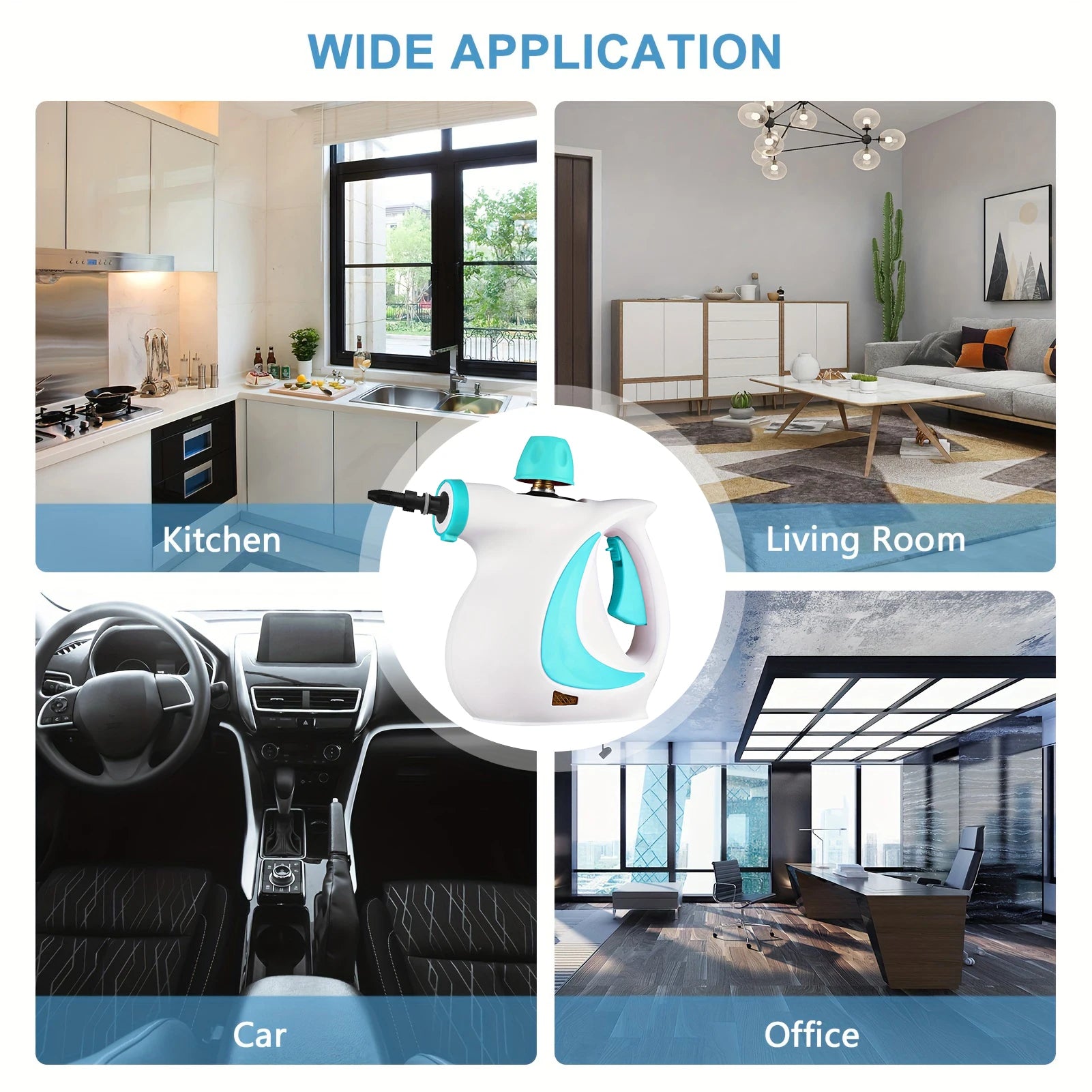 Limpiador a vapor portátil multifunción para cocina, baño y coche